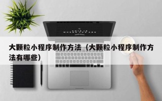 松原大颗粒小程序制作方法（大颗粒小程序制作方法有哪些）